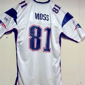 VTG Reebok On Field NFL NEW ENGLAND PATRIOTS RANDY MOSS 81 Jersey Men 50 XXL